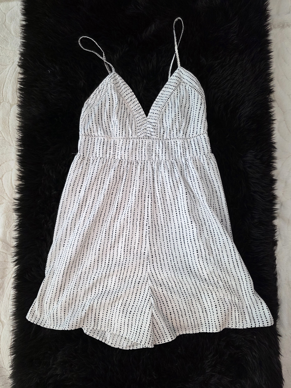 Japna White and Black Striped Chemise